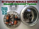 Service - 6V Stator Rebuild Vintage Honda CT70H SL70 XL70 4 Speed Mitsubishi Remanufactured. Price: $195.00.