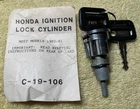 Honda Ignition Lock Cylinder Fits Most Models 1980-81 New. Price: $24.95.