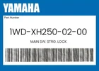 Yamaha Genuine Main Sw. Strg. Lock 1WD-XH250-02-00 New. Price: $191.99.