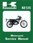 Kawasaki Service Manual 1974 KS125, 1975 KS125A, 1976 KE125-A3 & 1977 KE125-A4. New. Price: $26.00.
