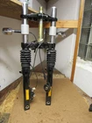 Royal Enfield Int 650 Front Fork Assembly Lowers Tubes Triple Tree Turn Signals Used. Price: $424.99.