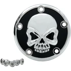 Chrome W/ Hi-gloss Black Skull Ignition Timing Cover 1999-2017 Harley Twin Cam New. Price: $42.95.