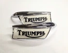 Triumph Painted Gas Tank Badges Emblems 66-79 500 650 750 Emgo Back Stock!!! New. Price: $69.95.