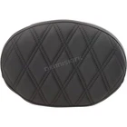 Drag Specialties Oval Sissy Bar Pad - Double Diamond Black Stitch Motorcycle New. Price: $99.95.