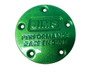Harley Twin Cam Points Timer Cover "jims" Performance Flt Sour Apple Powder Coat Remanufactured. Price: $49.95.