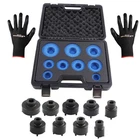 9X 3/4" Drive Grooved Lock Nuts Socket Set With External Teeth KM4-KM12 Size New. Price: $100.30.