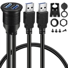 Batige 2 Ports Dual Usb 3.0 To Female Aux Flush Mount Car New. Price: $14.19.