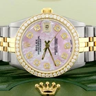 Rolex Datejust 2-TONE Gold/steel 31MM Watch W/custom Diamond Bezel/ Pink Mop Pre-owned. Price: $10300.00.